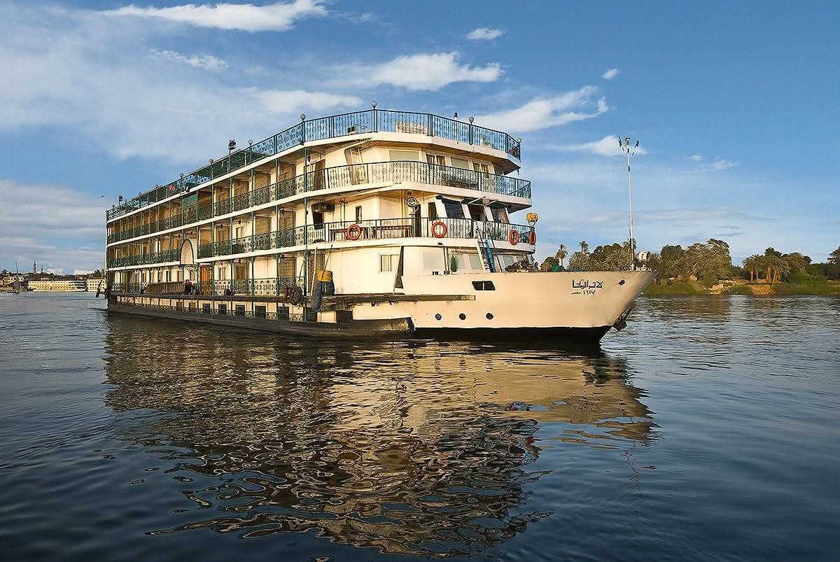 Nile cruise ship on the river